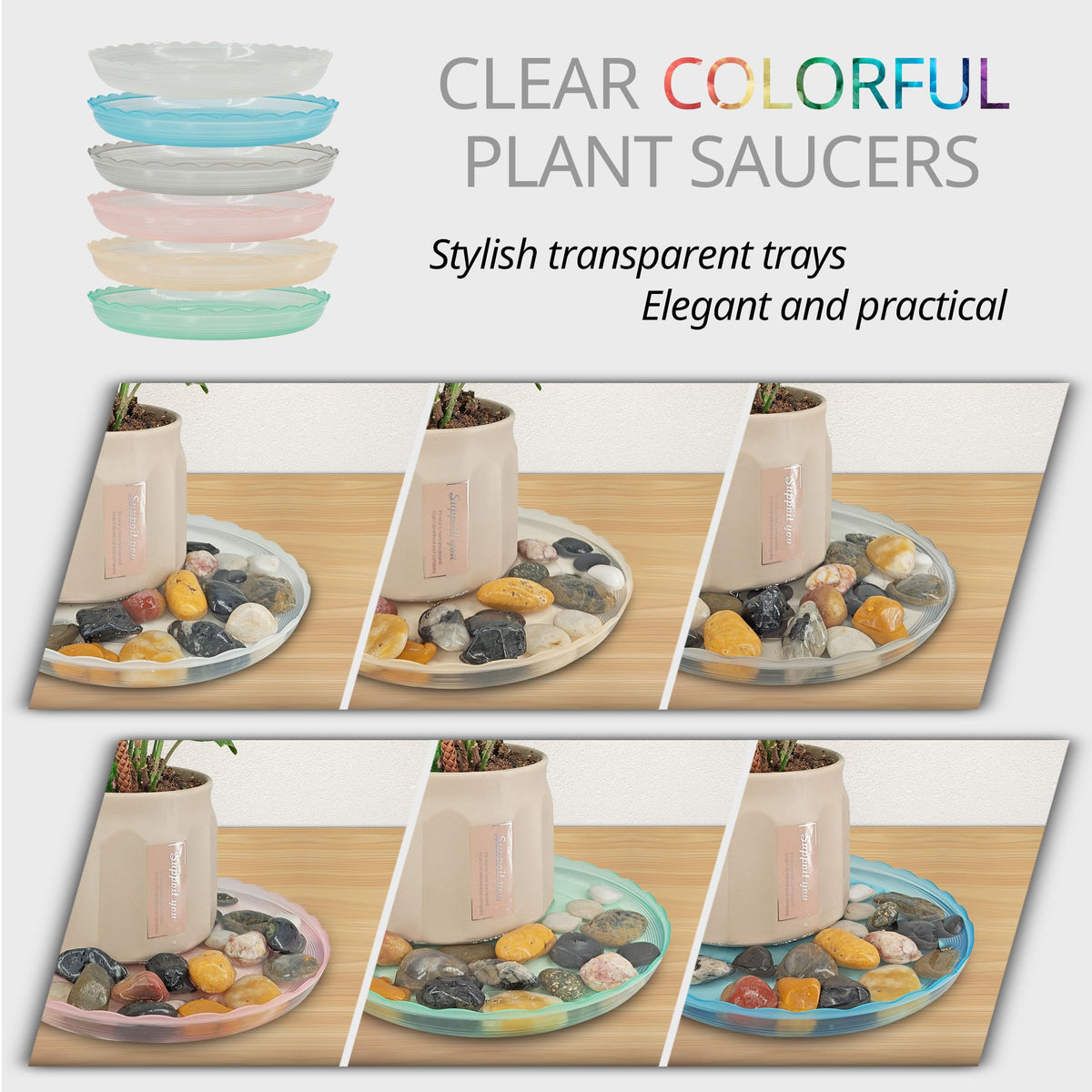 ECOESPTI plant saucers for indoor and outdoor use guard surfaces during watering