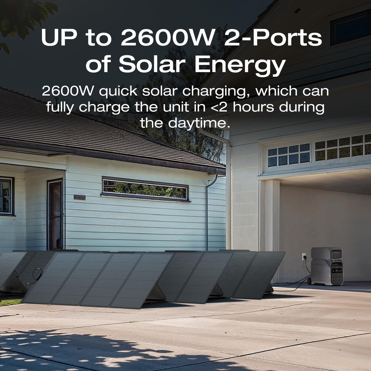 EF ECOFLOW Delta Pro 3 solar panel pack enables off-grid charging.