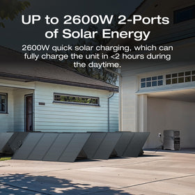 EF ECOFLOW Delta Pro 3 solar panel pack enables off-grid charging.