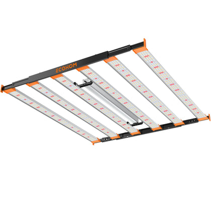 ECOHOM Bar 800W LED grow light with daisy-chain setup for scalable indoor grows.