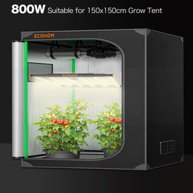 ECOHOM Bar 800W LED grow light retractable bars fit different tent widths.