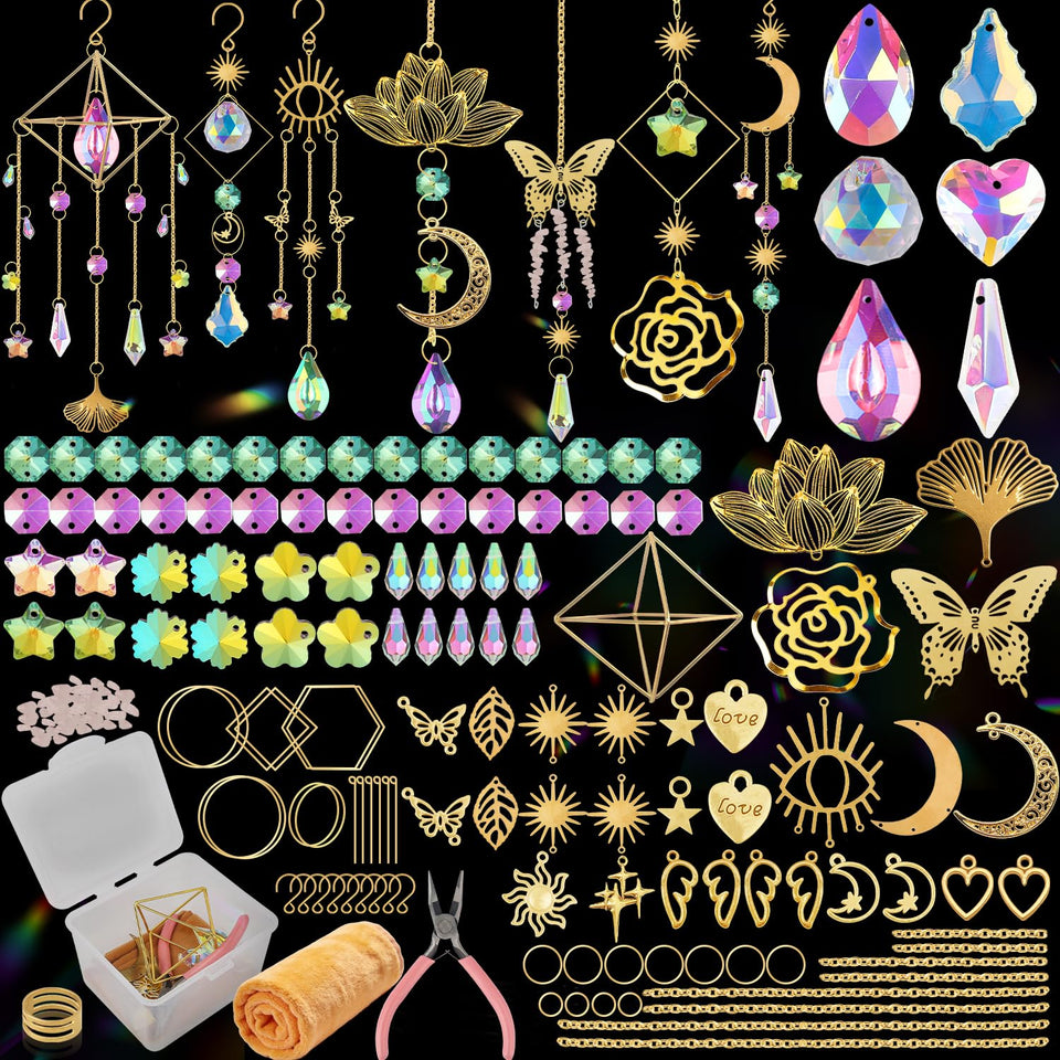 Ecoofor sun catcher kit crystal wind chime for sparkling indoor window decor.