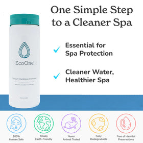 EcoOne Calcium Hardness Increaser spa water balance image shows smooth water.