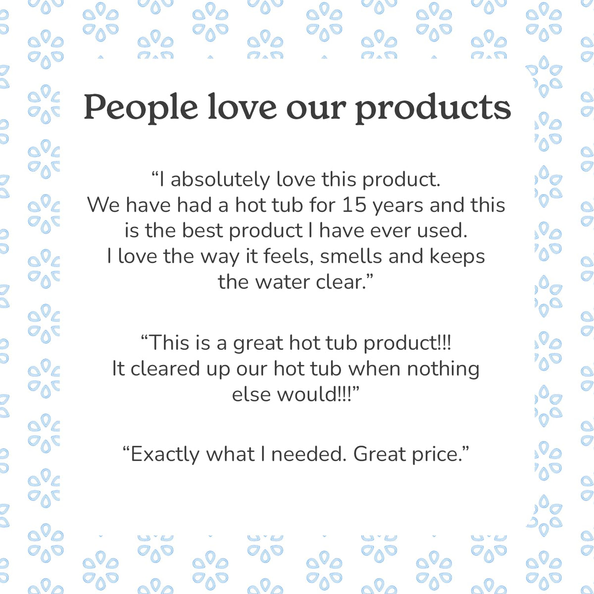 EcoOne logo spotlight communicates eco-friendly spa chemistry you can trust.