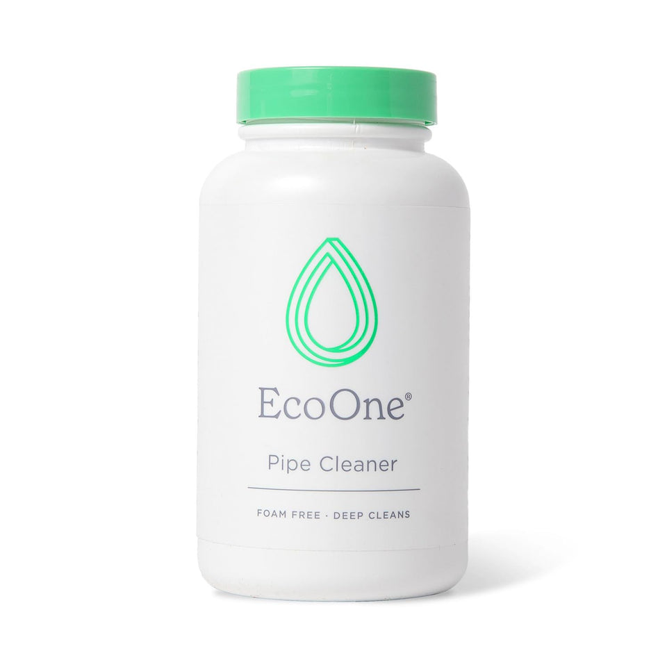 EcoOne Pipe Cleaner bottle pour demonstrating easy application for deep pipe cleaning