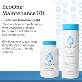 EcoOne SPA Monthly conditioner bottle for monthly foam reduction and balanced water.