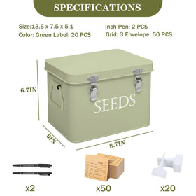 Ecopark seed storage box durable galvanized steel close-up texture and build