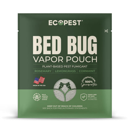 ECOPEST Bed Bug Vapor Pouch pack for effective bed bug treatment