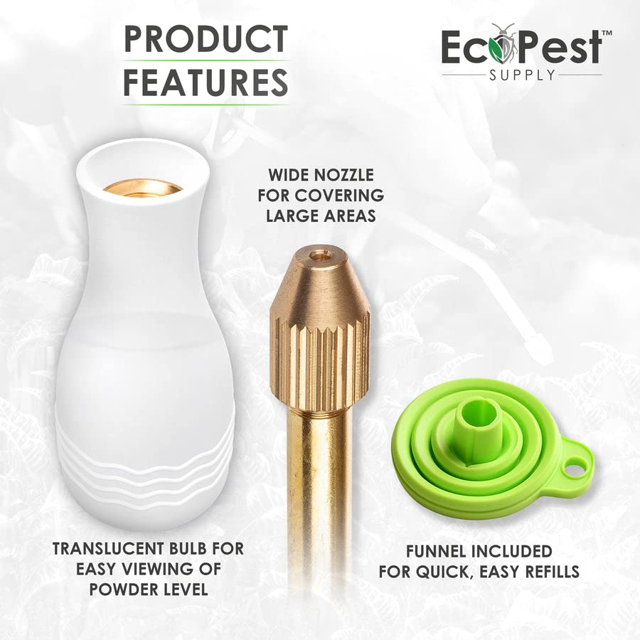 ECOPEST Powder Duster wide angle nozzle for even coverage
