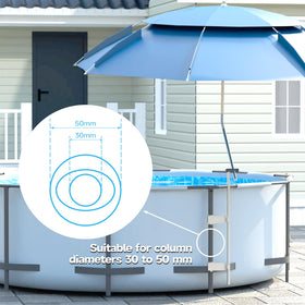 ECOPOOLTECH adjustable height enables optimal coverage as the sun moves across the sky