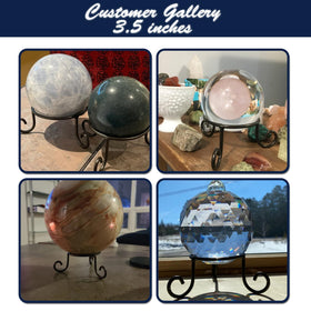 EcoRise handcrafted gazing ball stand adds timeless charm to any room