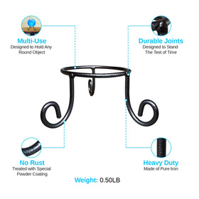 EcoRise sphere display stand metal adds a refined touch to glass bowls and rocks