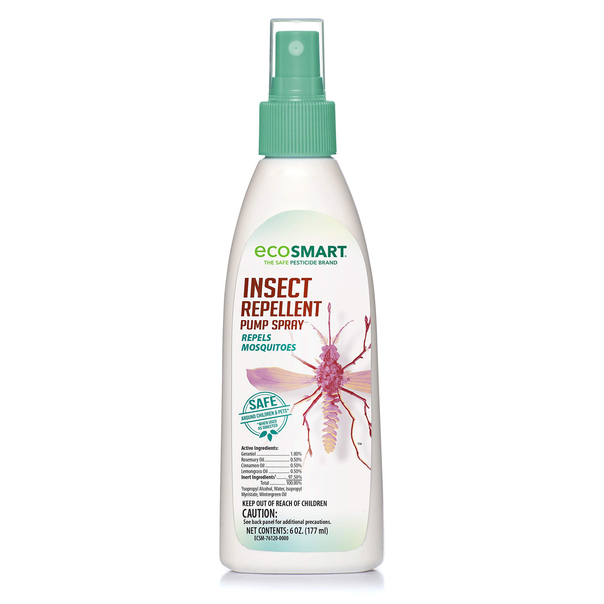 EcoSmart insect repellent bottle pump for DEET-free family protection.