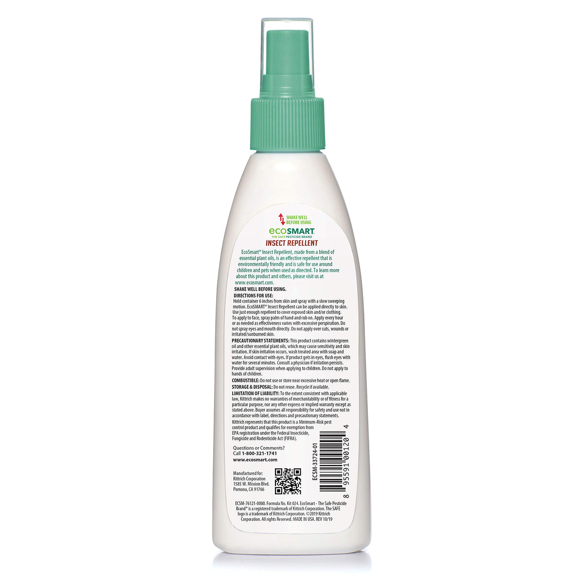 EcoSmart insect repellent spray application for outdoor activities with natural oils.