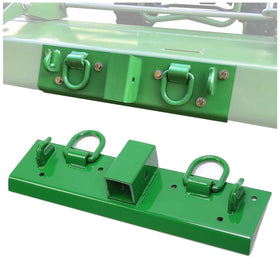 ECOTRIC bolt-on bucket grab hooks with D-ring for 2-inch receiver, secure towing and hauling.