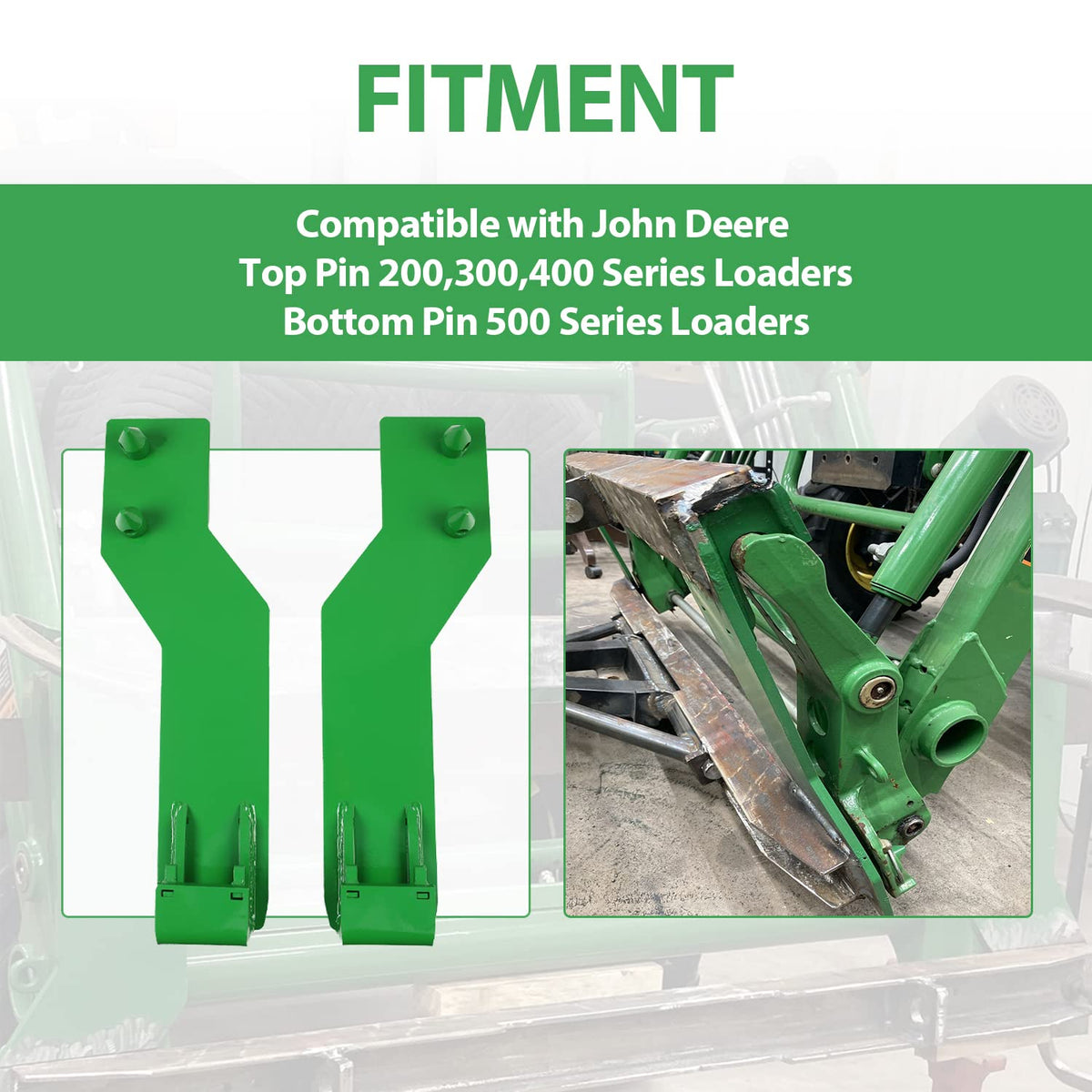 Powder-coated green ECOTRIC brackets resist weathering on outdoor jobs