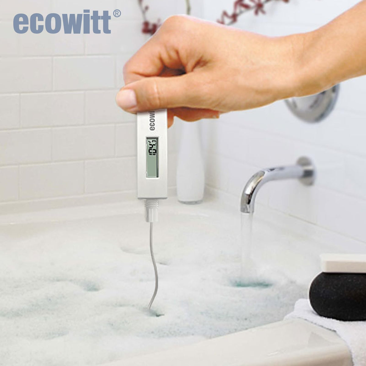 ECOWITT WN34BL remote monitoring and alerts support peace of mind for water temps.