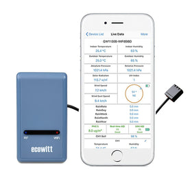 ECOWITT WS68 anemometer provides real-time wind data