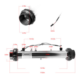 E-cowlboy dual sensors support for balanced spa temperature control
