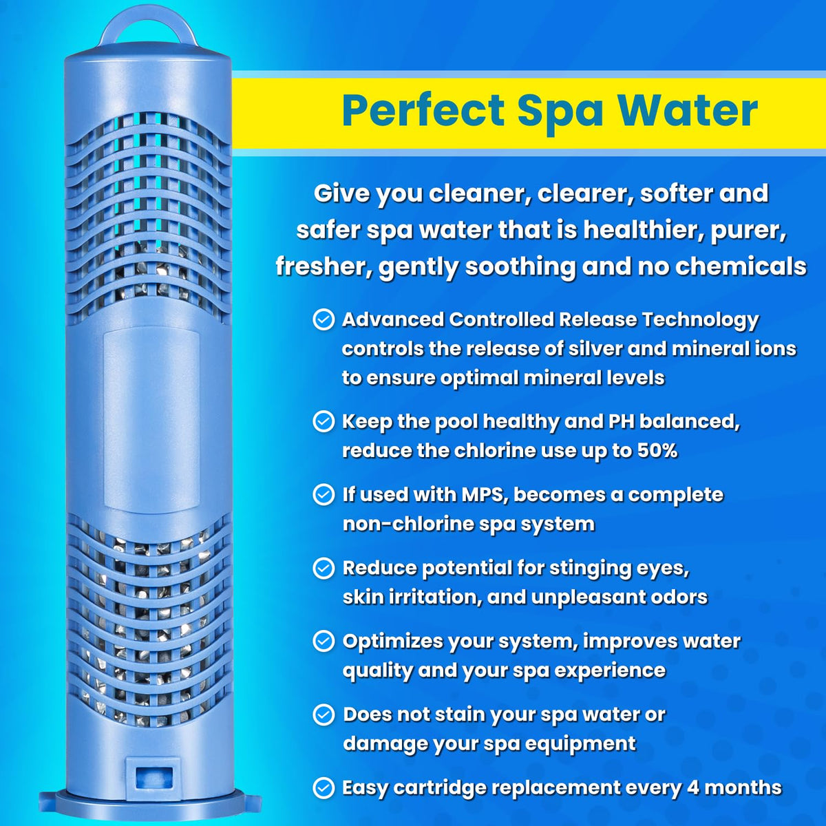 Easy installation shown for quick setup with E-cowlboy spa stick.