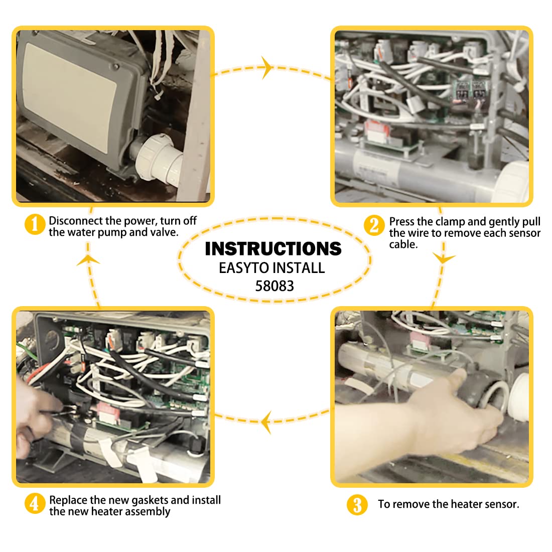 E-cowlboy front-mounted sensors for easy servicing access