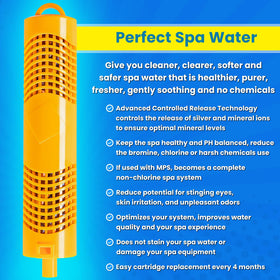 Natural mineral ingredients with silver ions promote balanced spa water.