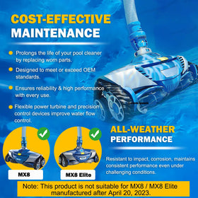 E-cowlboy MX8 bearings kit boosts rotation efficiency for steady scrubbing.