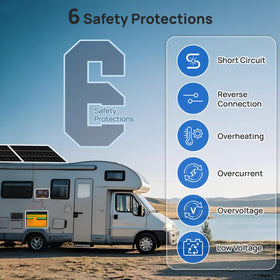 Eco-Worthy compact rugged enclosure with ventilation for safe operation.