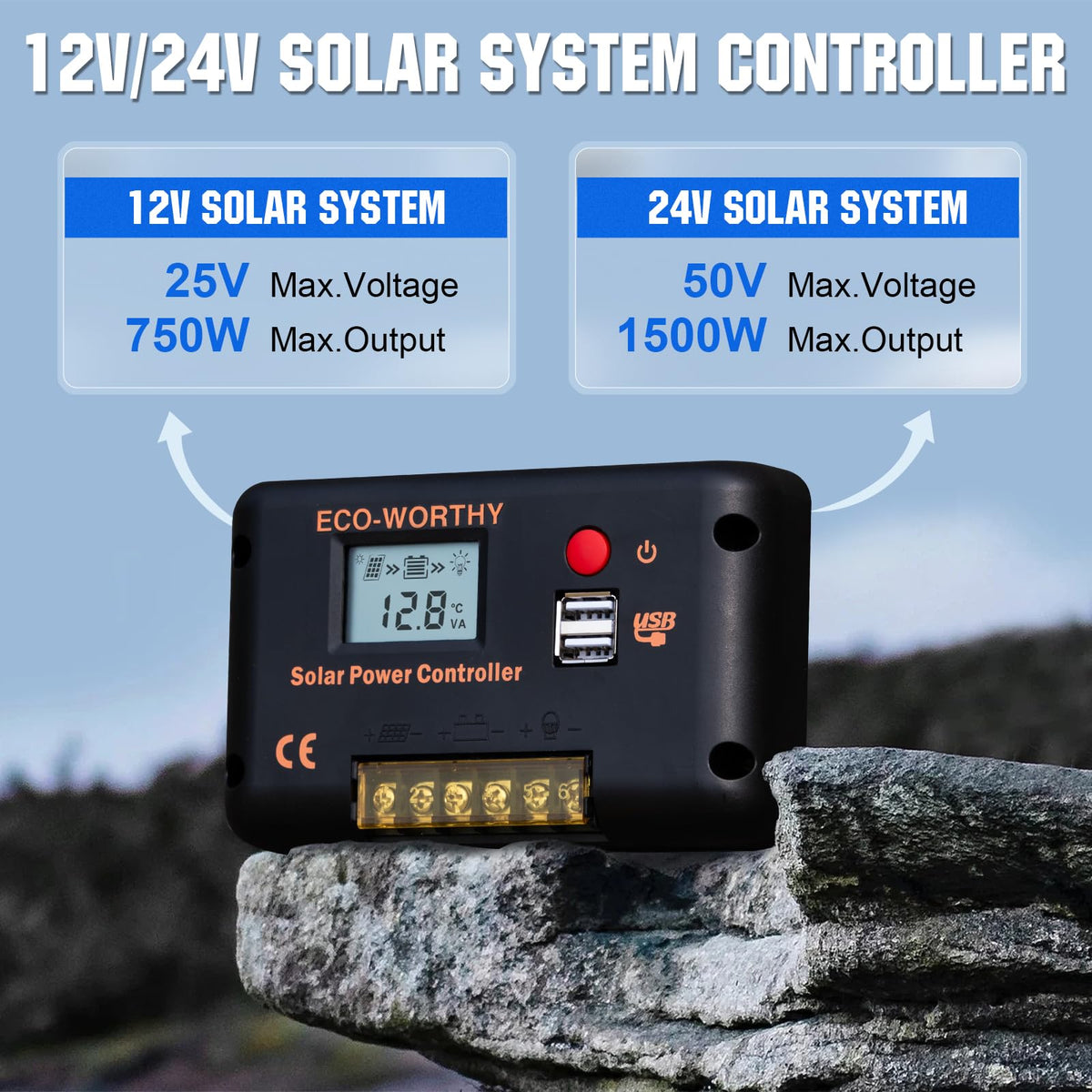 Eco-Worthy installation guide highlighting battery-first connection sequence.