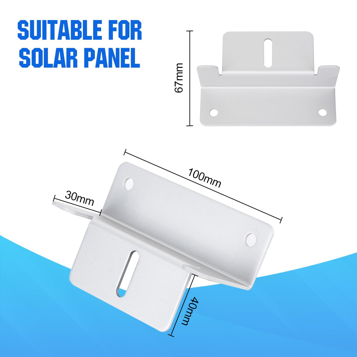 ECO-WORTHY aluminum Z bracket assembly provides long-lasting support for RV roofs.