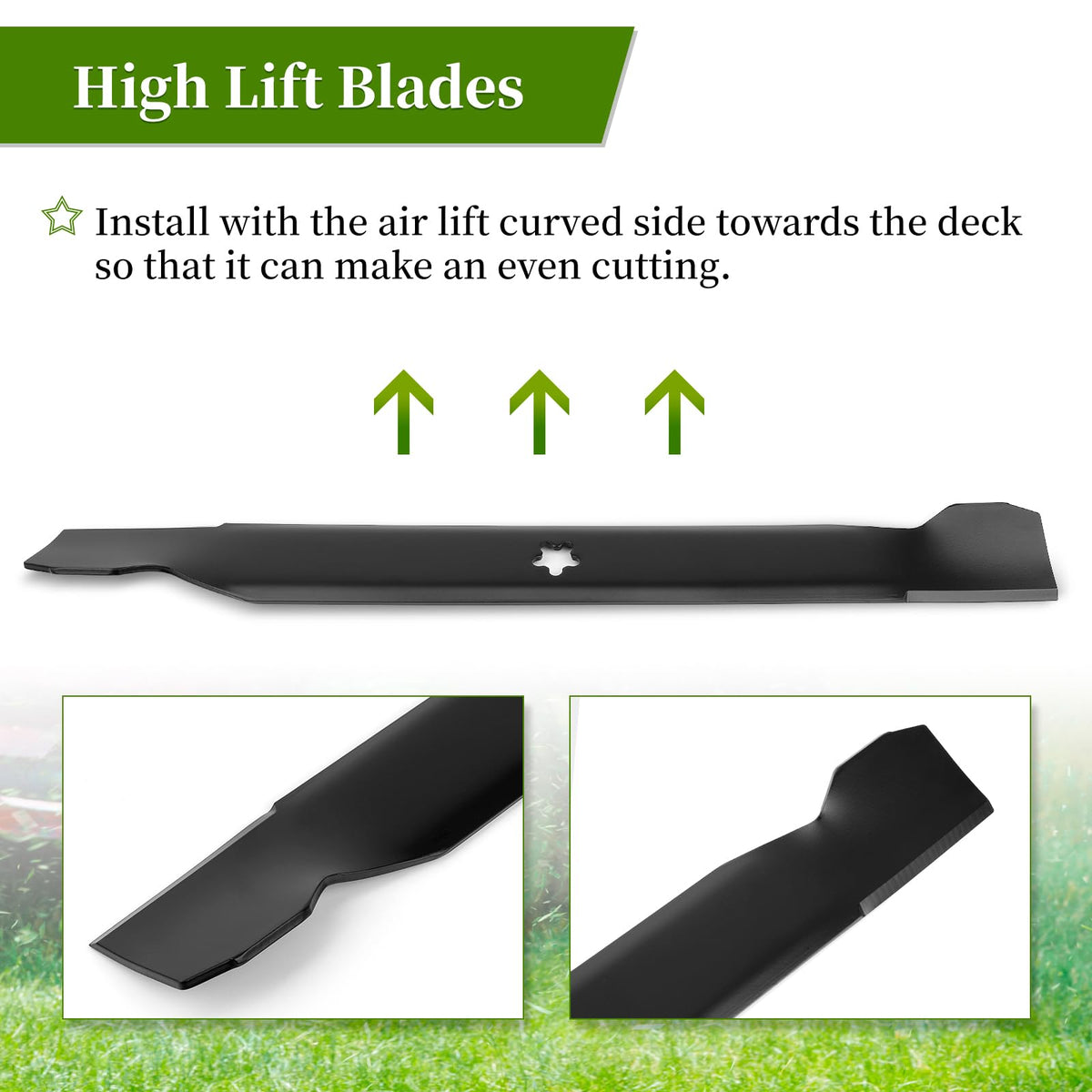 Ecreban easy installation blades simplify changing process on 42-inch mowers.