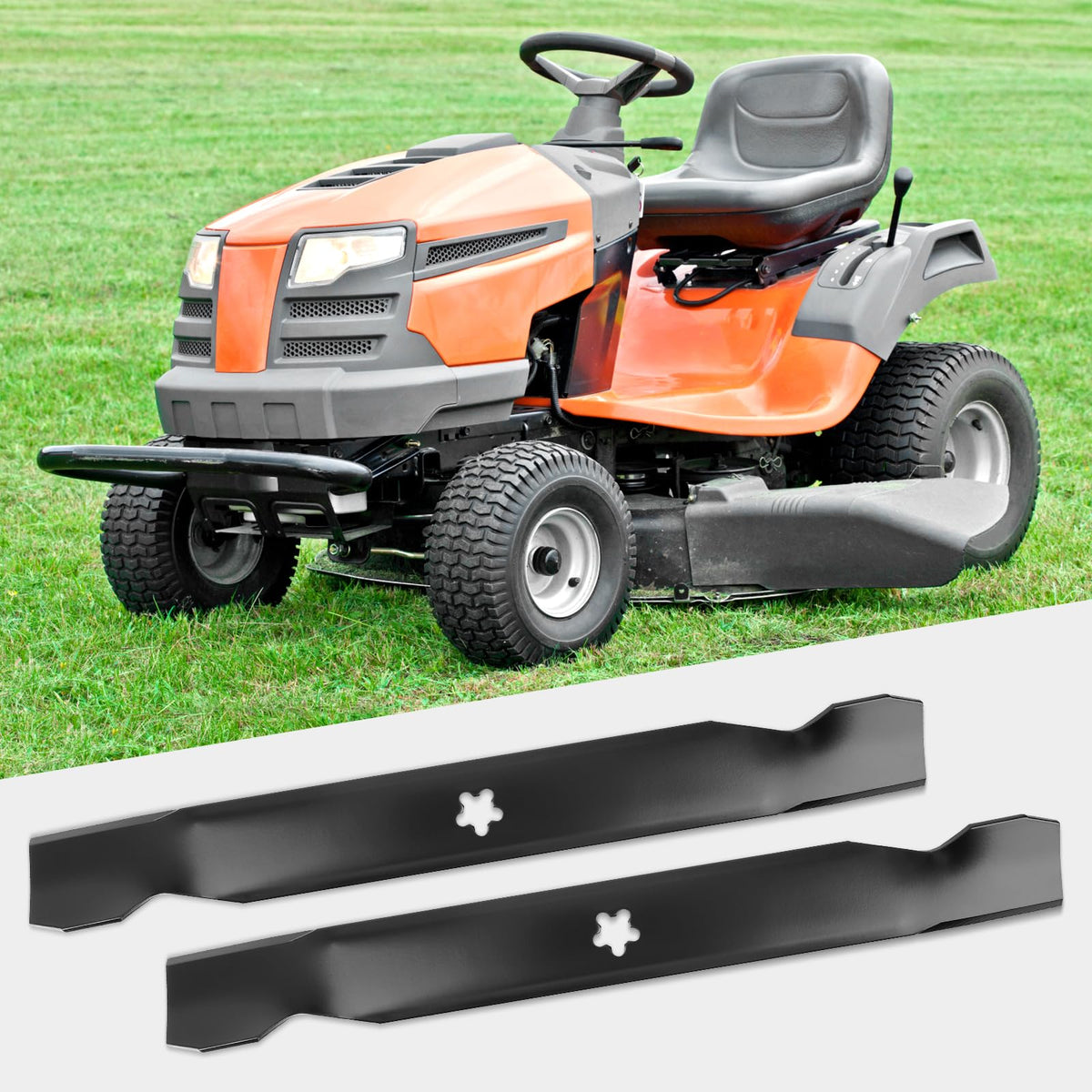 Ecreban 193957 blades on mower deck demonstrating smooth mowing.