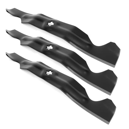 Ecreban 50-inch mower blades pack front view for easy replacement and consistent cuts.