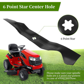 Ecreban 6-point star mower blade pattern ensures secure mounting and balanced cut.