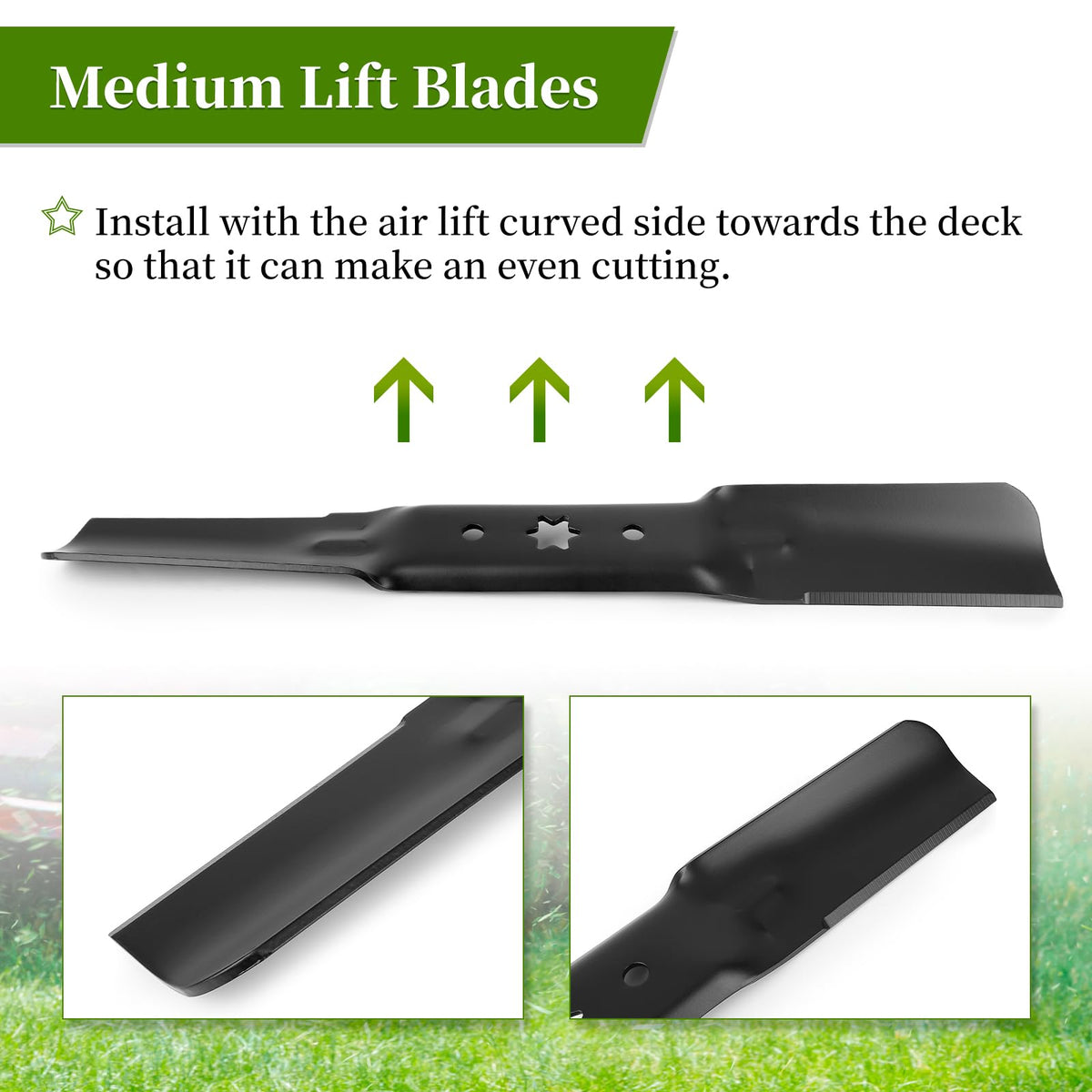 Ecreban 18-5/8 inch length blades for 54-inch mowers.