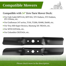 Ecreban 3-pack mower blades for easy replacement and quick installs.
