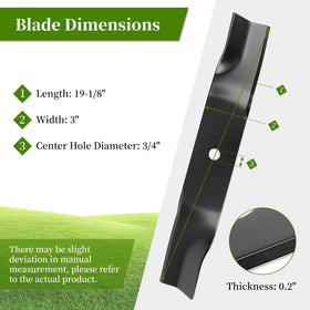 Ecreban Cub Cadet 54-inch blade face angle view shows vertical lift for airflow.