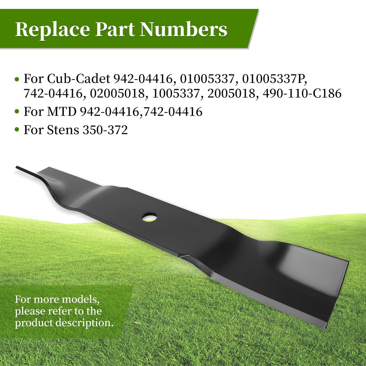 Ecreban Cub Cadet 54-inch installation steps illustrated for quick swap.