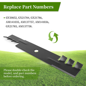 Ecreban GY20852 48-inch deck compatibility for John Deere tractors.