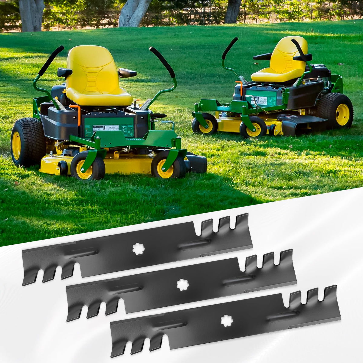 Ecreban GY20852 3-pack simplifies replacement on 48-inch decks.