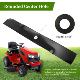 Ecreban M115496 blade mounted on mower demonstrates easy installation.