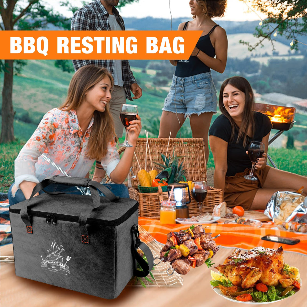 EddHomes BBQ Blanket 3-layer insulation helps retain heat and texture.