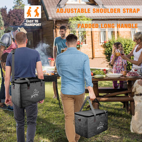 EddHomes BBQ Blanket adjustable shoulder strap for easy carrying.