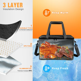 EddHomes BBQ Blanket leakproof lining keeps juices contained during transport.