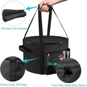 EddHomes carrying bag side pockets organize matches, instructions, and accessories.