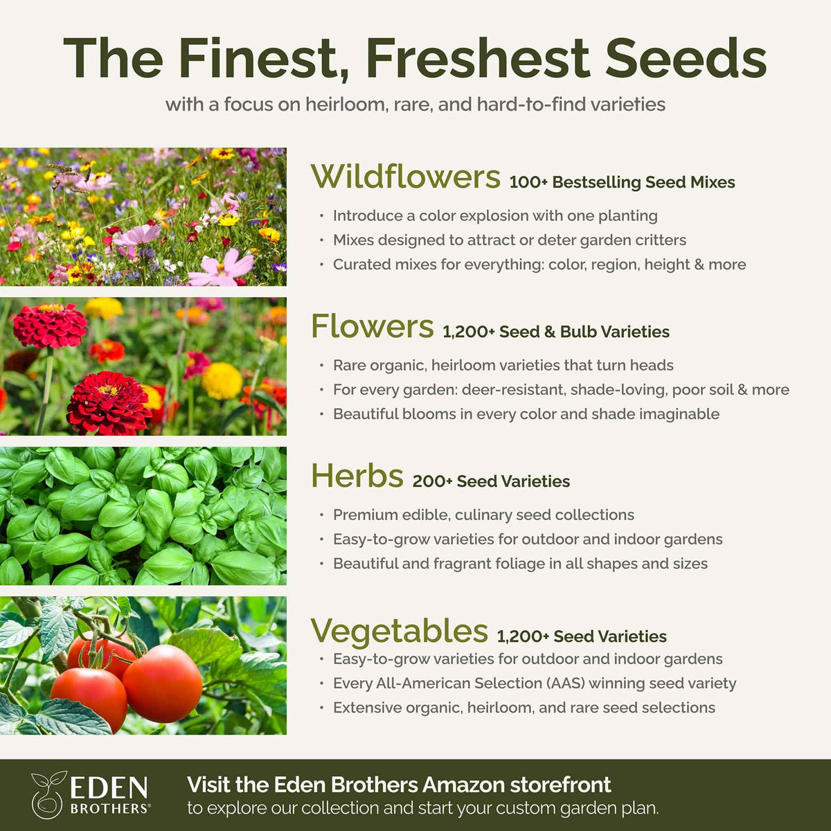 Eden Brothers Garden-ready seed bag simplifies planting and starting a pollinator bed.