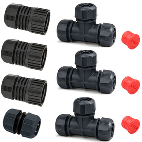 Eden DIY 10-piece hose connector set for versatile irrigation expansion