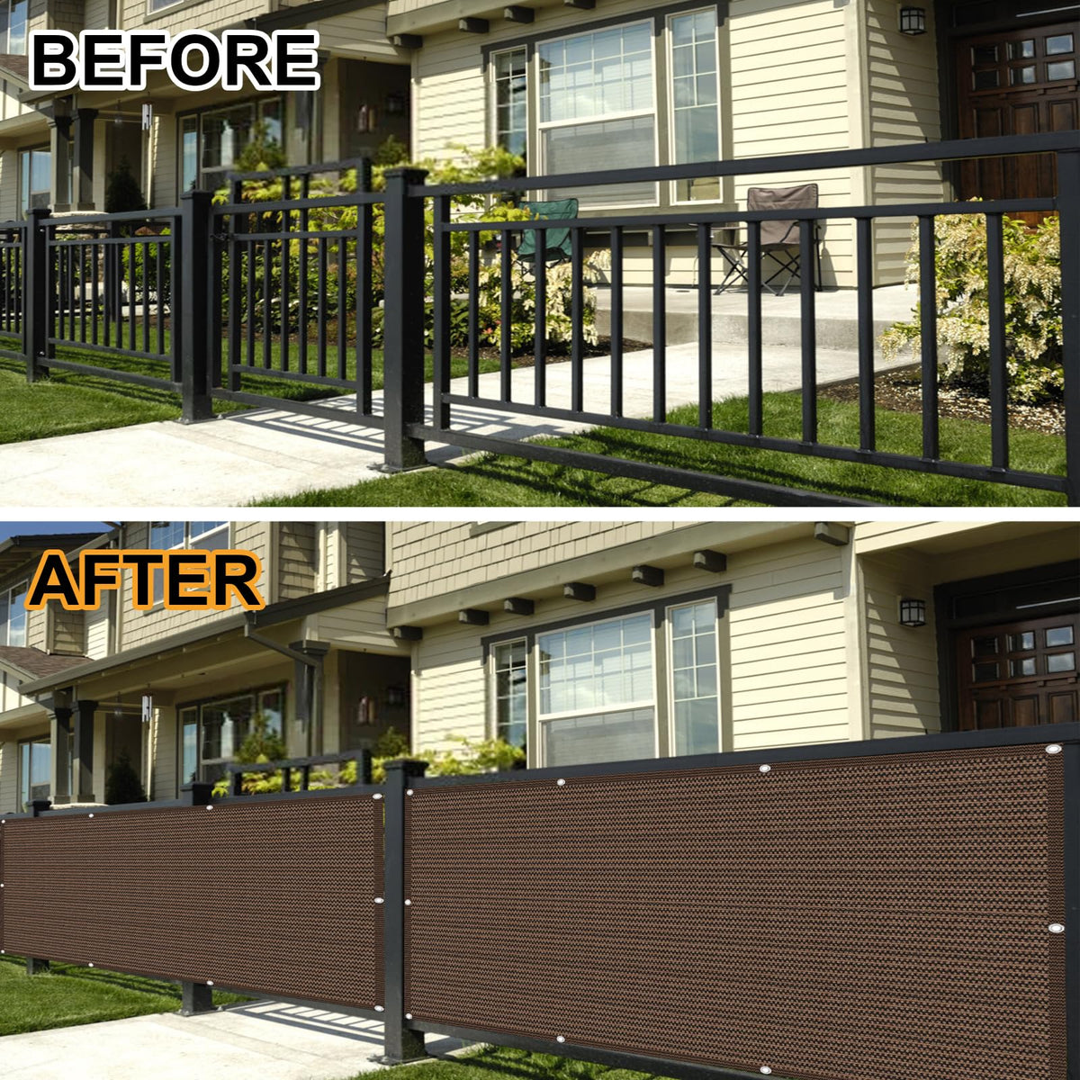 Eden's Decor brown screen elevates outdoor spaces with versatile, functional design.