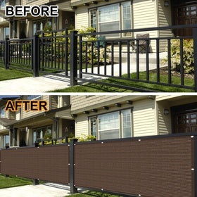 Eden's Decor brown screen elevates outdoor spaces with versatile, functional design.