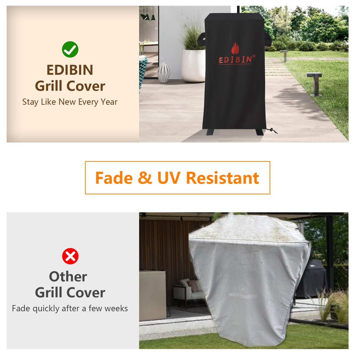 EDIBIN PBV3G1 smoker cover secure straps for snug fit